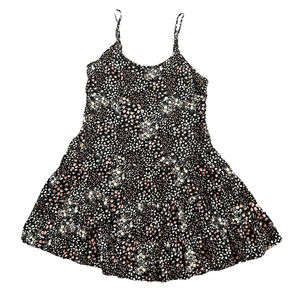 Wild Fable Black Floral Print Scoop Neck Dress Womens Size S